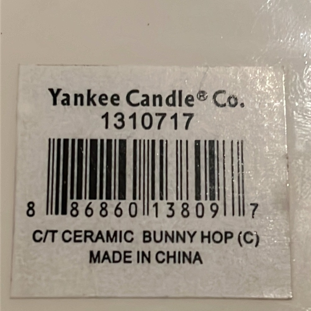 Yankee Candle Bunny Rabbit Jar Candle Holder or Plate - Picture 7 of 8